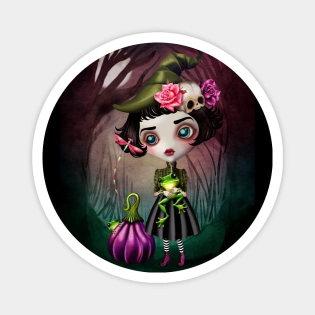 Fairuza, the Little Witch Magnet by sandygrafik